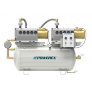 Powerex 3 HP (6 HP) Industrial Rotary Vane Vacuum Package 120 Gallon Tank | IBVD0304