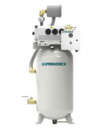 Powerex 2 HP Rotary Vane Vacuum System, 11 SCFM @ 19" HgV, 60 Gallon Tank | IBVS0202