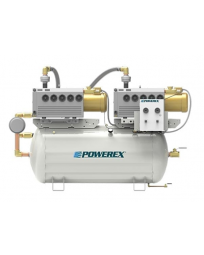 Powerex 1.5 HP (3 HP) Industrial Rotary Vane Vacuum Package 80 Gallon Tank | IVD0153